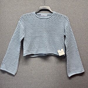 Arizona Jean Company Light Blue Crochet Crop Top